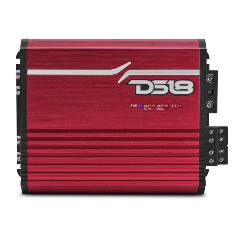 DS18 FRP1200W RMS Compact 4-Channel Full-Range Class-D Amplifier FRP-1.2K4 RED