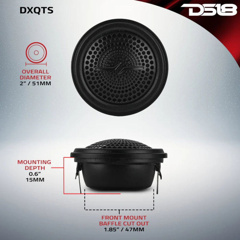 2" 30 Watts RMS 60 Watts Max Silk Dome Neodymium Car Audio Tweeters Pair DXQTS