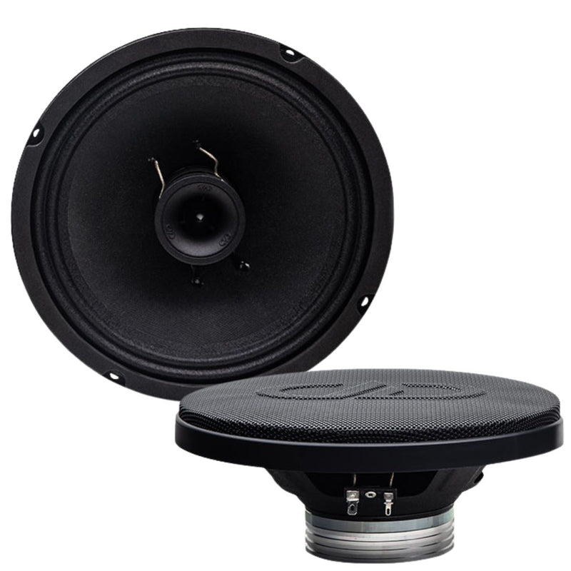 DD Audio VO-XN308 8 inch neo coaxial speakers rated at 250 watts RMS. High output, wide bandwidth design for loud, clear sound. Speaker Pair Image
