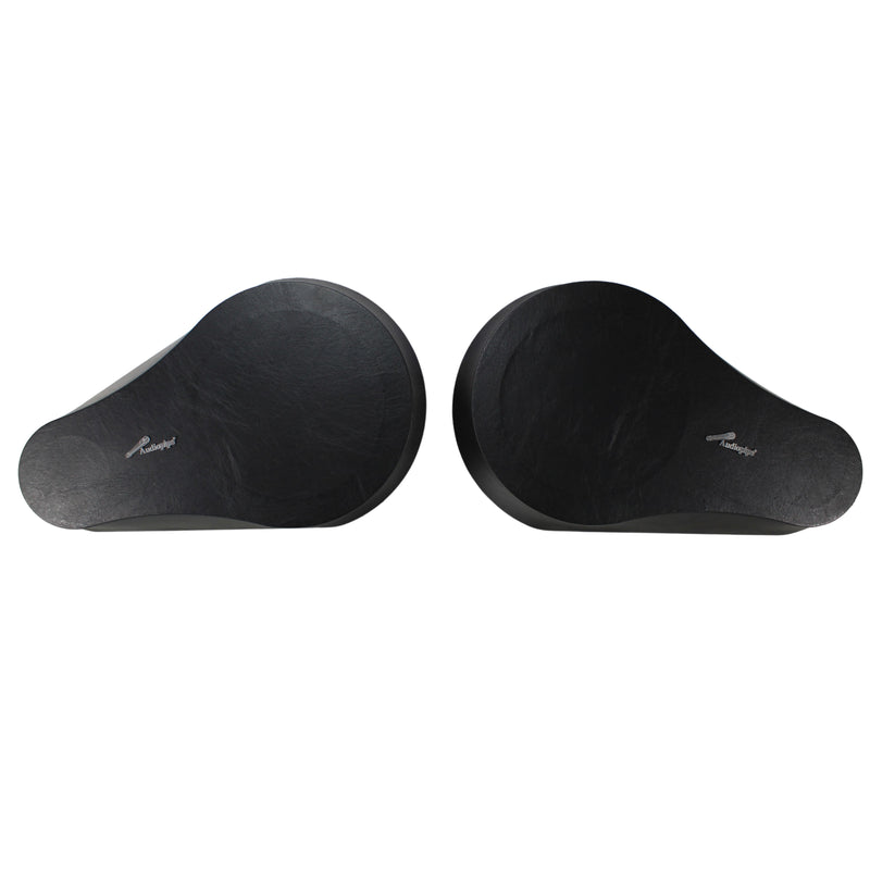 Pair of 8" Wood Vinyl Covered Speaker Pod w/ Tweeter Opening - Black