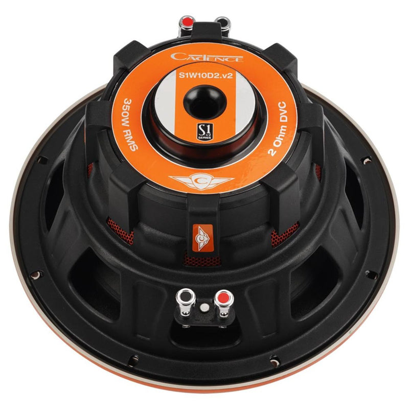 Cadence Pro Car Audio 10" 350 Watt RMS 2-Ohm Dual Voice Coil Subwoofer S1W10D2V2