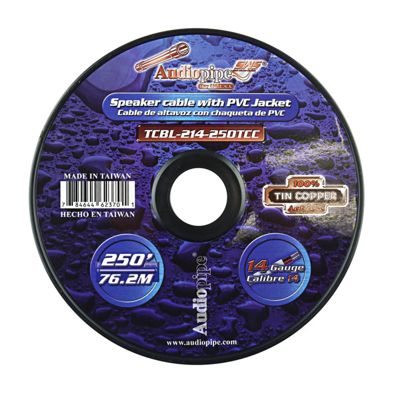 14 GA White PVC Jacket OFC Tin Copper Audiopipe Speaker Wire Lot Cut By The Foot