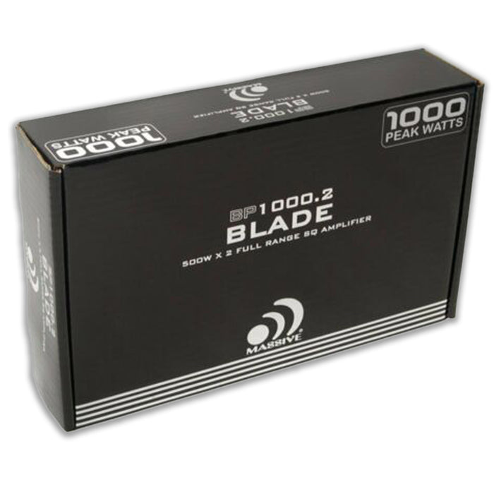 Massive Audio Blade Series  2 Channel 1000W Full range Amplifier BP1000.2