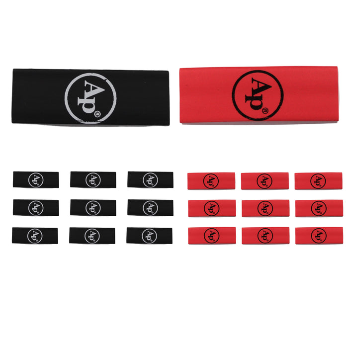 4 Gauge 3:1 Heat Shrink with Audiopipe Logo Black/Red 20 Pack