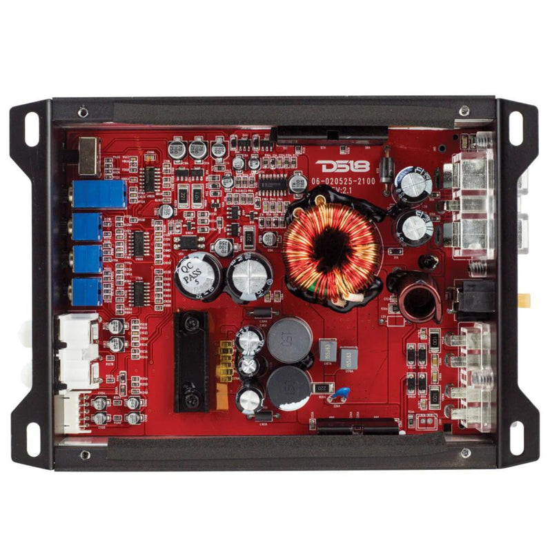 DS18 6.5-Inch Marine Speakers with 2 CH Amplifier Wiring Kit and Universal Receiver Combo