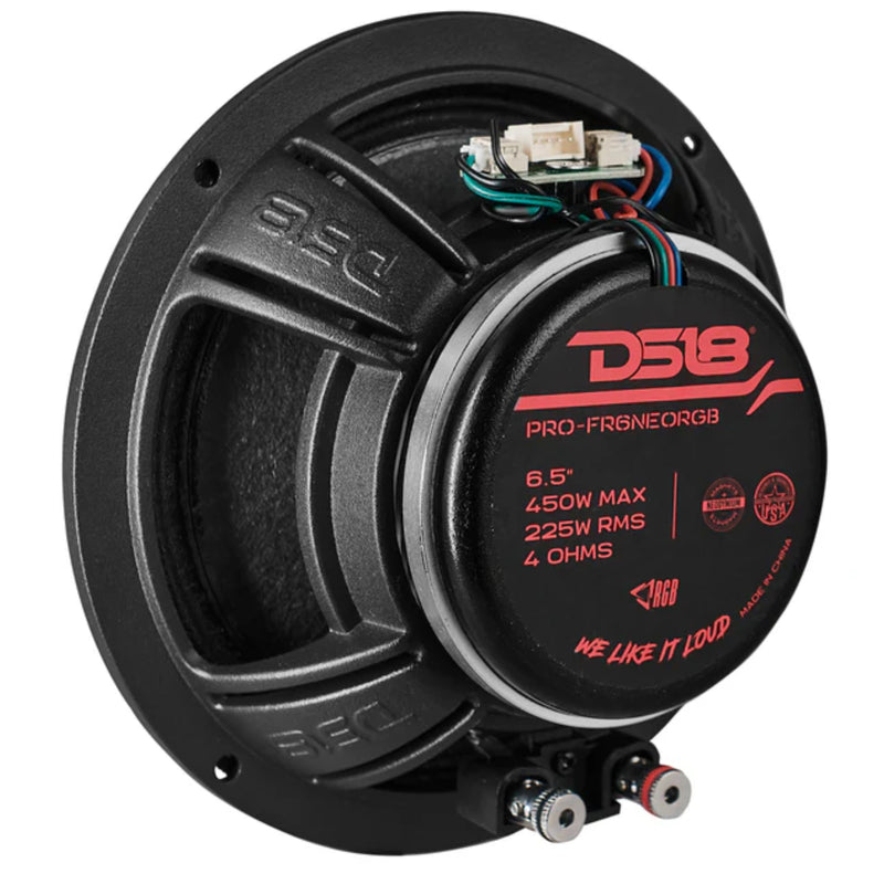 DS18 PRO 6.5 Full-range 225 Watt RMS 4-Ohm RGB LED Neo Bullet Loudspeaker