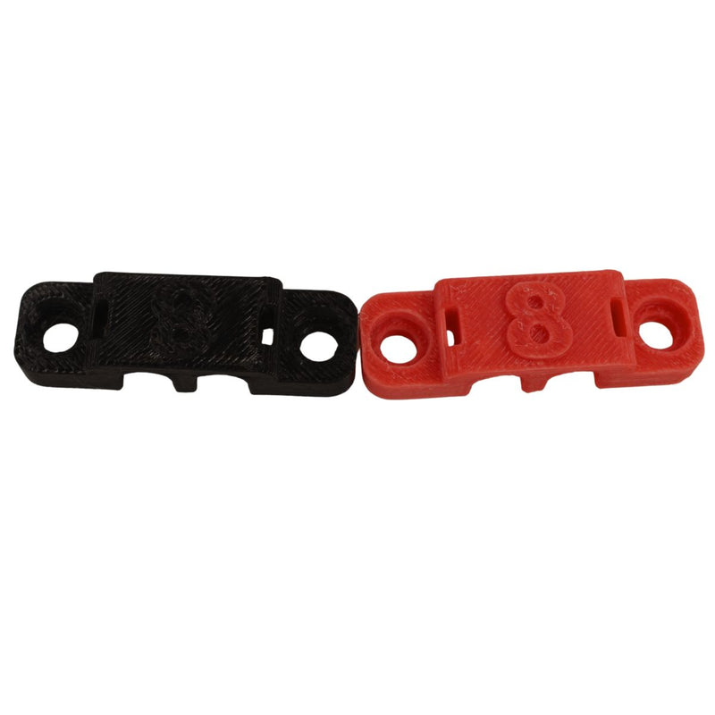 8 Gauge Cable Management Wire Comb Dual Slot Can Use w/ Cable Tie Red/Black