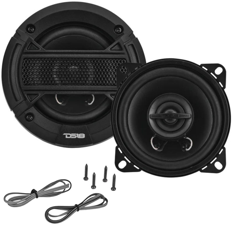 4" 40 Watt RMS 4-Ohm 2-Way Coaxial Speaker Pair w/Tweeter DS18 SELECT Series S40