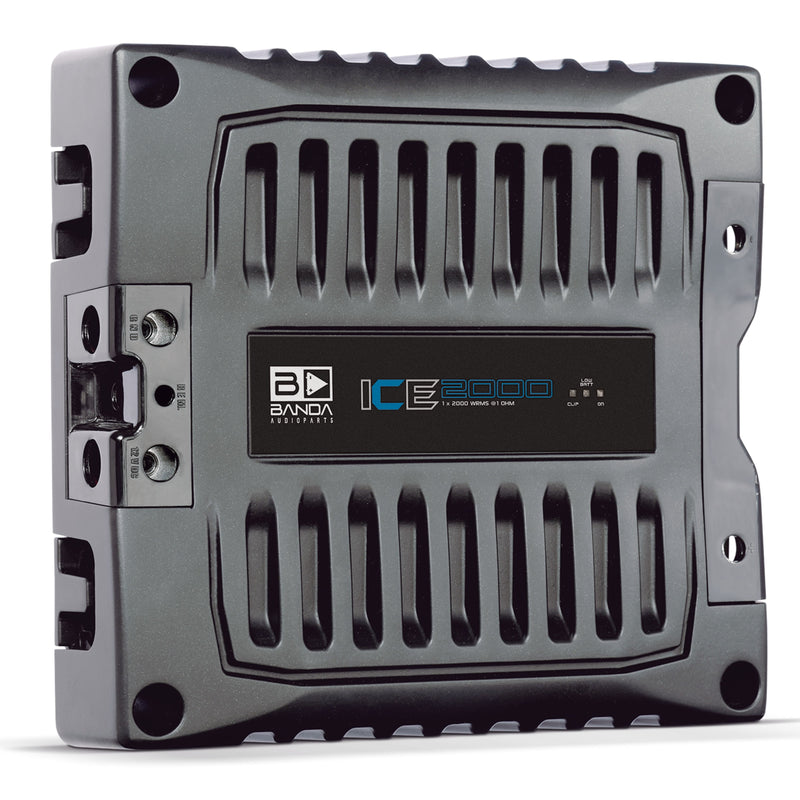 Banda ICE X Line Aluminum Brazilian 2000 Watt 1-Ohm Full Range Monoblock Amplifier