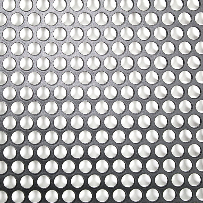 Audiopipe 3x5' Black Metal Finish Mesh Grill Sheet Staggered Row 5/32" Holes