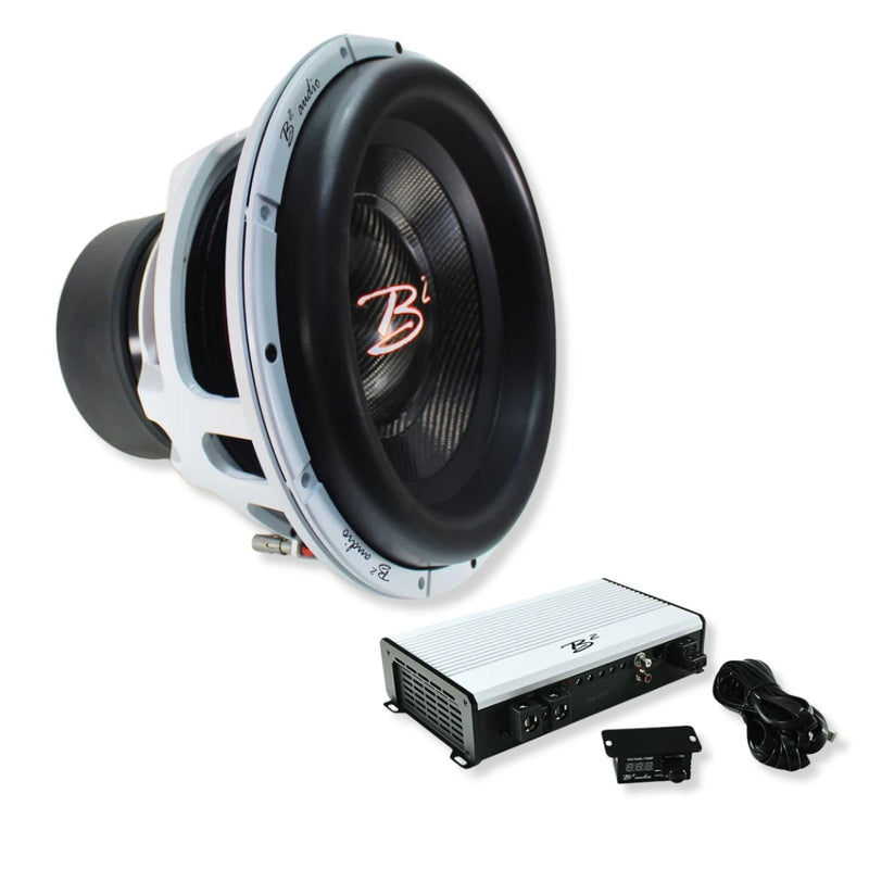 B2 Audio RAGEXL15-D2-V2 15" 3500W RMS Subwoofer with RAGE 3500 Amp