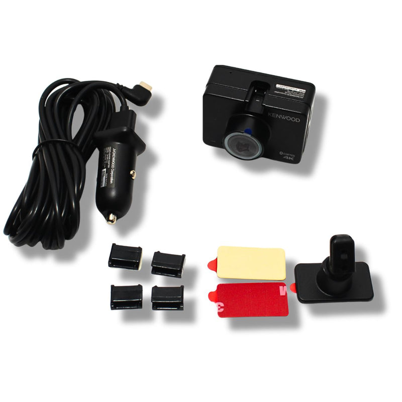 Kenwood Front & Rear 4K Dash Camera w/ GPS, BT, WiFi, Motion Detection & MicroSD