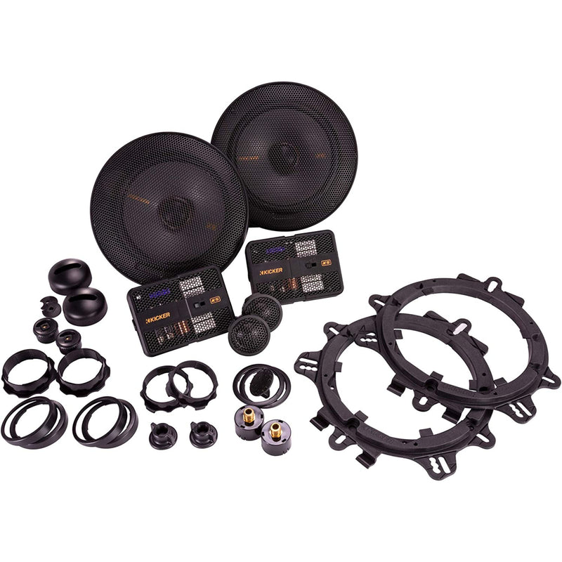 Kicker KS-Series 6.5" Component Speakers with 1 Inch Tweeters 250W Peak