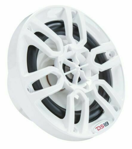 DS18 8" 125W 4 Ohm Power Sport Marine Speakers RGB LED Hydro 1 PAIR White NXL8