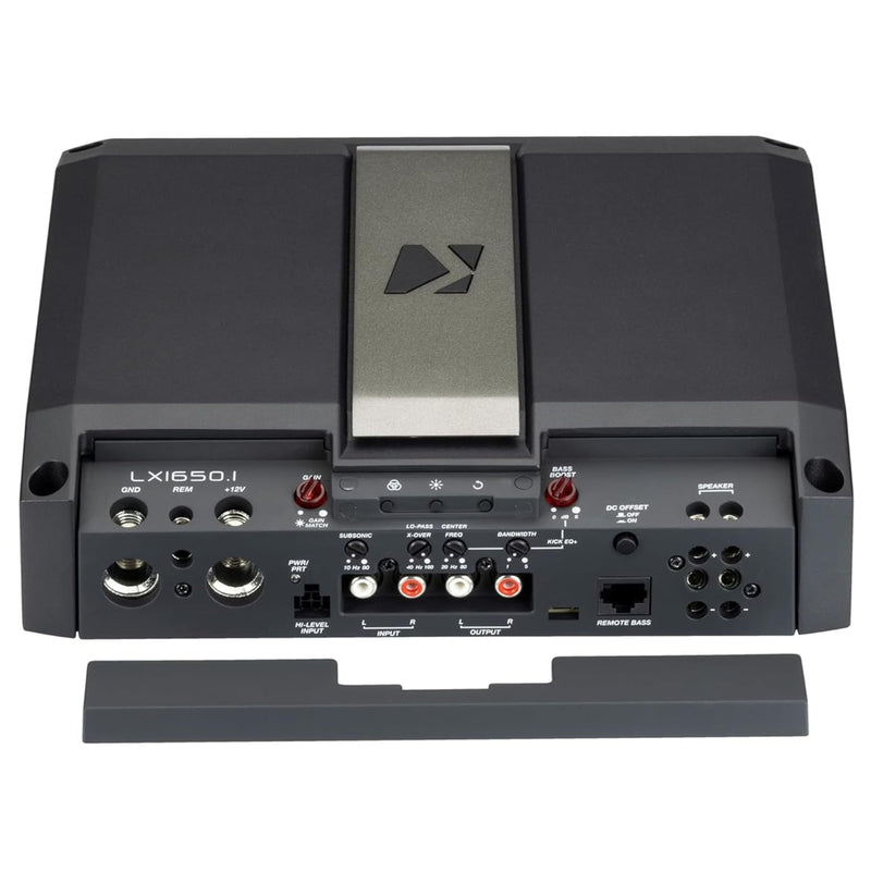 1650W 1-Ohm Mono Class D Subwoofer Amplifier w/Smart Bass & RGB LED Center Panel