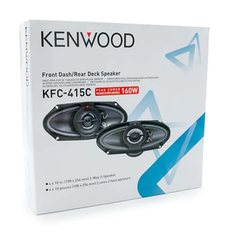 Pair of Kenwood 4-inch x 10-inch 2-way 40W RMS Speaker System