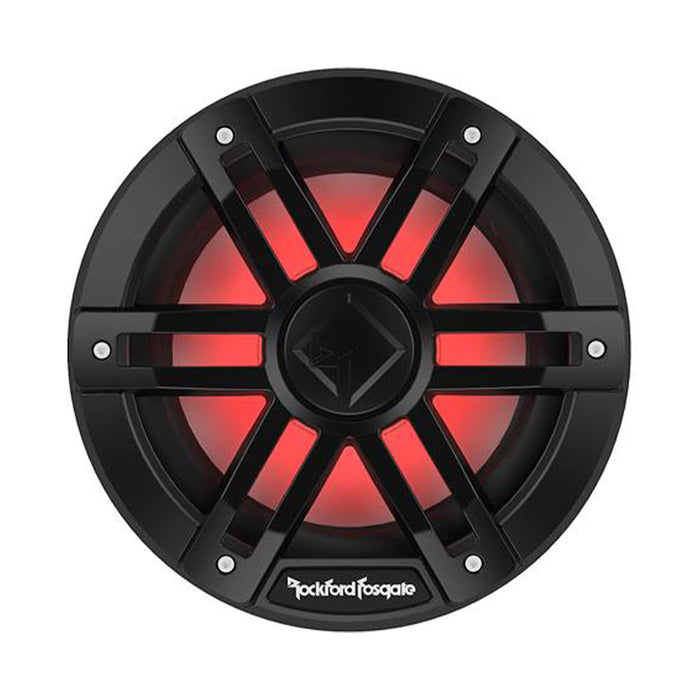 2x Rockford Fosgate 8" Black Marine Subwoofer DVC 4-Ohm 1200W RGB LED M1D4-8B