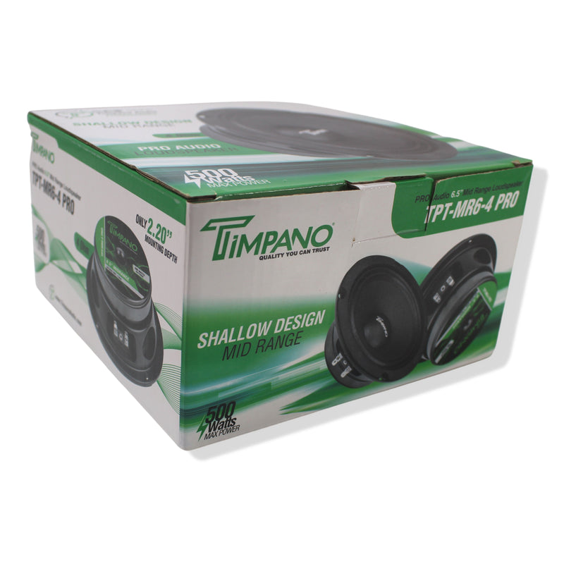 Timpano 6.5 Inch 500W 4 Ohm Midrange Pro Car Audio Loudspeaker TPT-MR6-4 PRO