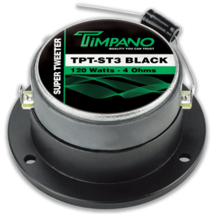 Pair of Timpano 3.75 Inch 240W 4 Ohm 1" VC Black Bullet Super Tweeters TPT-ST3