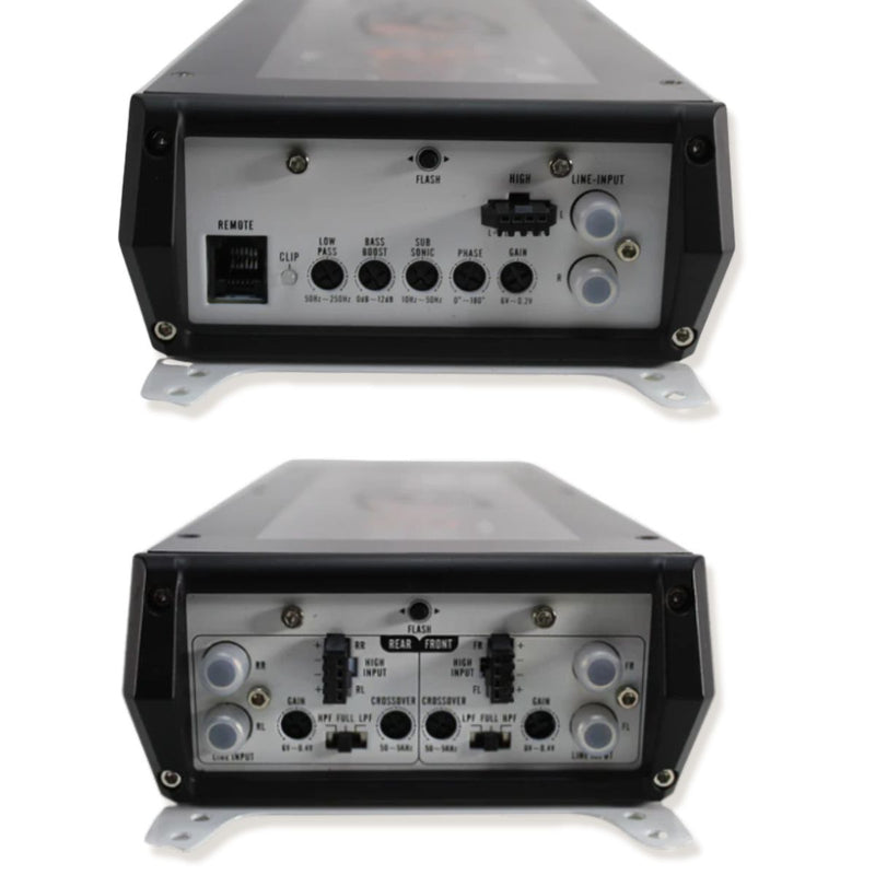 B2 Audio Full Car Audio Package DVPE212 Loaded Enclosure w/ RGB Amplifiers w/ 8" Speakers