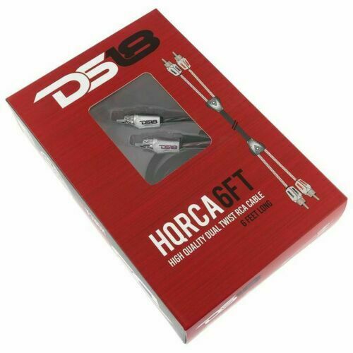 DS18 Pro 6 Ft 2-Ch OFC RCA Cable w/ Silver-Plated Tips Competition Quality