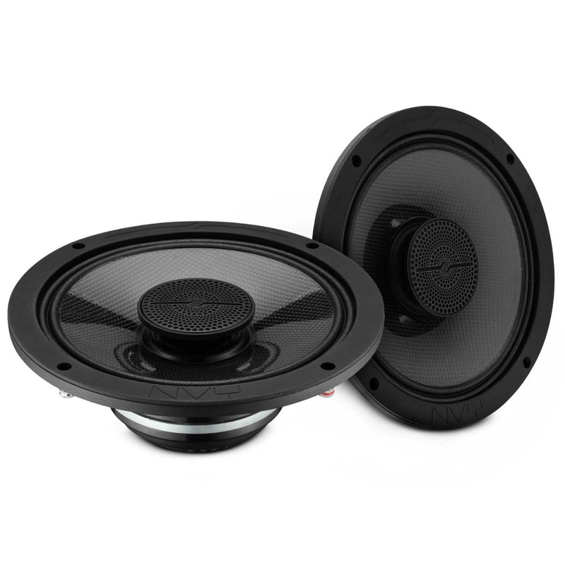 8" 250W RMS 4 Ohm Marine Hybrid Speakers Carbon Fiber DS18 NVY-8HDCFSL-N4
