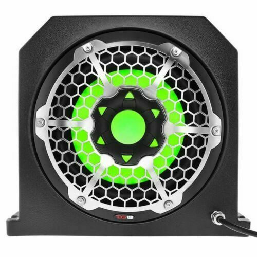 DS18 NXL10SUBLD 10" Black ATV Subwoofer Box Marine RGB LED 4 Ohm 700W