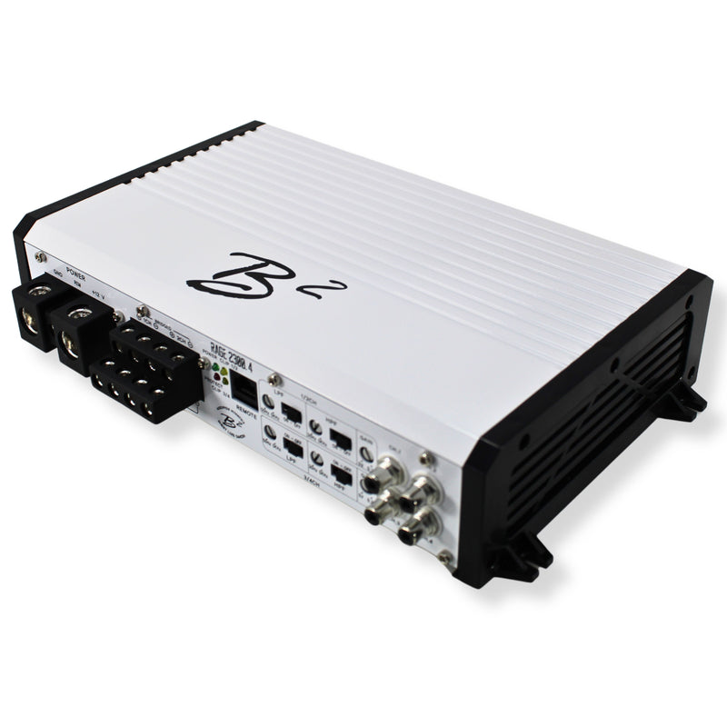 B2 Audio RAGE Amplifier 2300 Watt 4-Channel 2-Ohm Class-D Full Range 2.3K