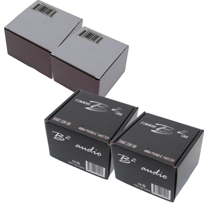 B2 Audio Compression Driver Pair RAGE 200W RMS 8-Ohm 2" VC Twist-On with Horns