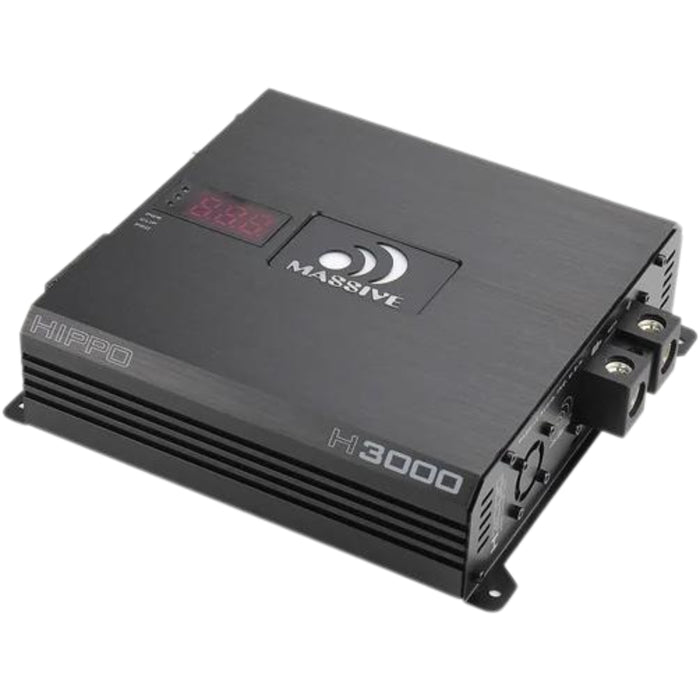 3000W RMS 1-Ohm Monoblock Amplifier Massive Audio HIPPO Series MA-H3000