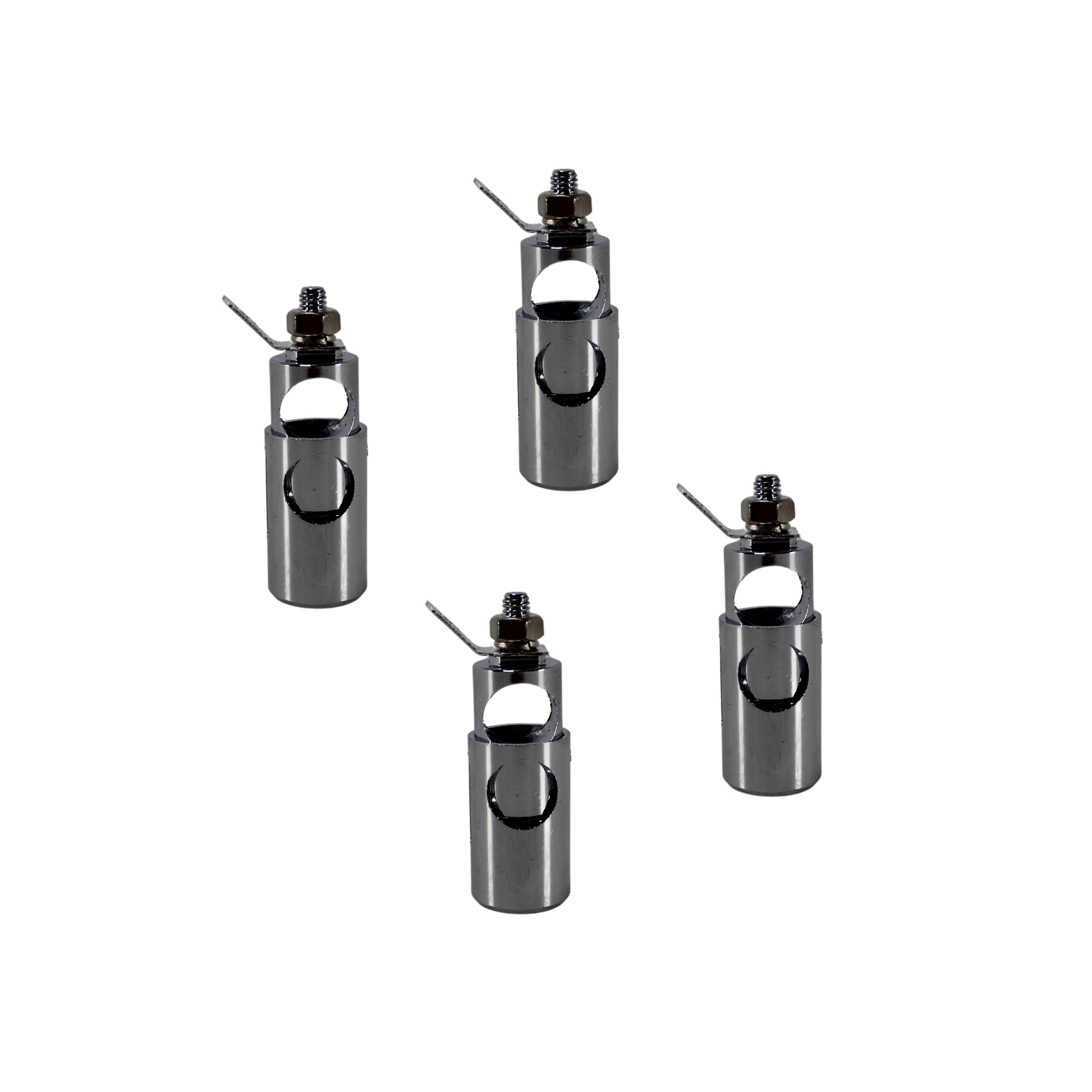 4) 4 Gauge Push Terminal – Brass/Nickel | Big Jeff Audio — Big