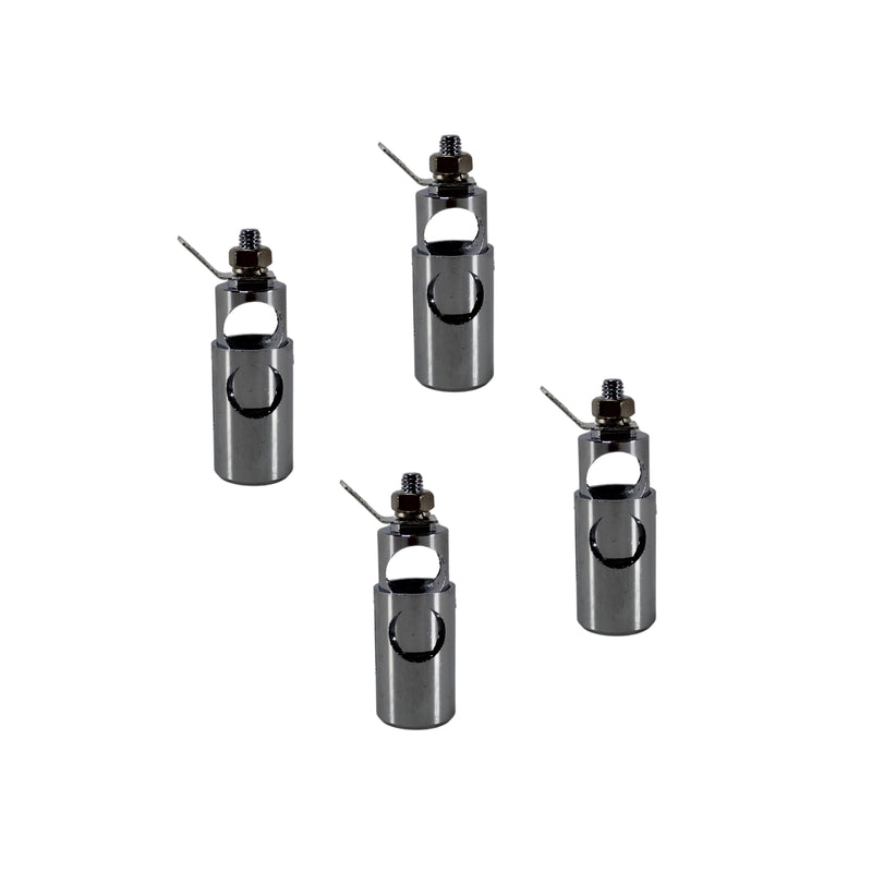 Big Jeff Audio 2 Pairs of 4 Gauge Brass/Nickel Plated Speaker Push Terminals