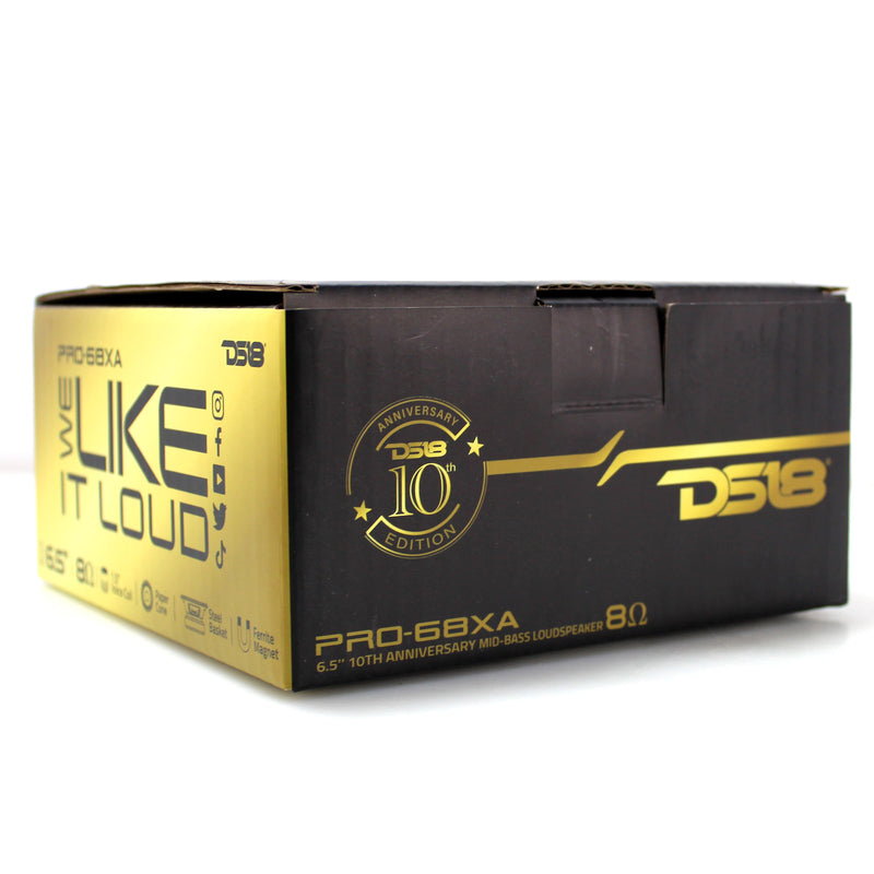 DS18 Special Edition 6.5" Midrange 8 Ohm 250W RMS Loud Car Speaker PRO-68XA