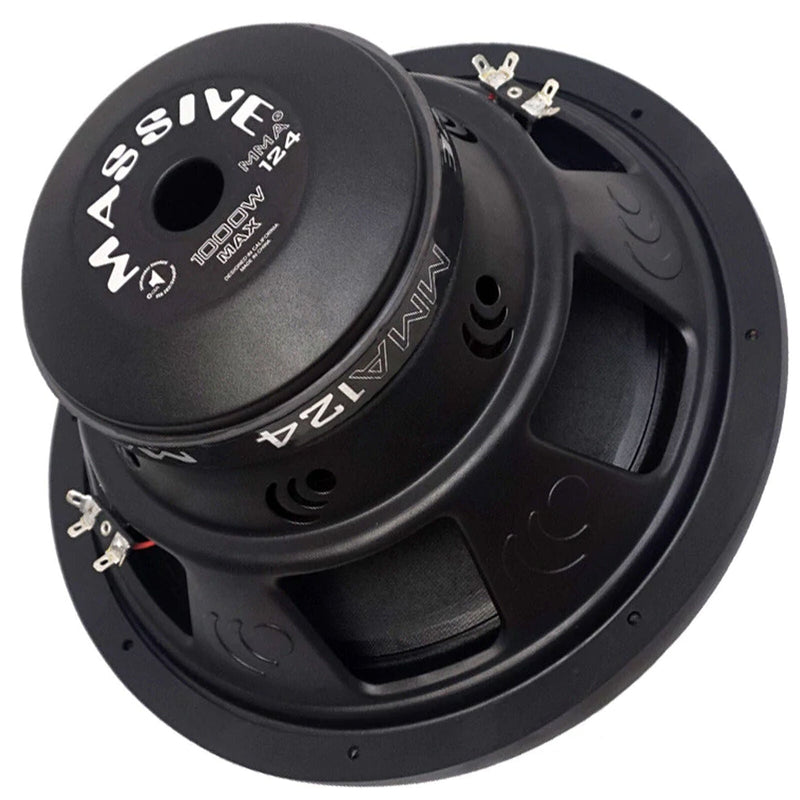 Massive Audio Nano E3 Mono 2800W 1Ohm Amplifier+ 2x 2000W Dual 4Ohm VC Subwoofer