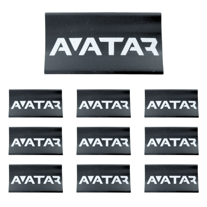 0 Gauge 3:1 Heat Shrink with Deaf Bonce / Avatar Logo 10 Pack Black