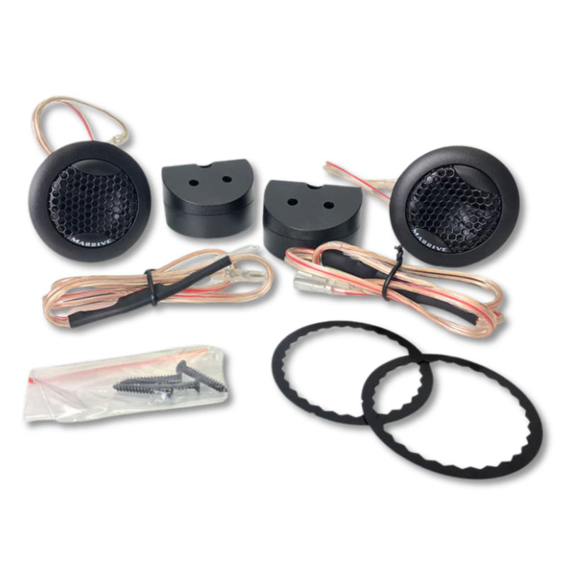 50W RMS Multi-Mount 20mm Aluminum Dome Tweeters Pair with 6dB Crossover MA-FT1