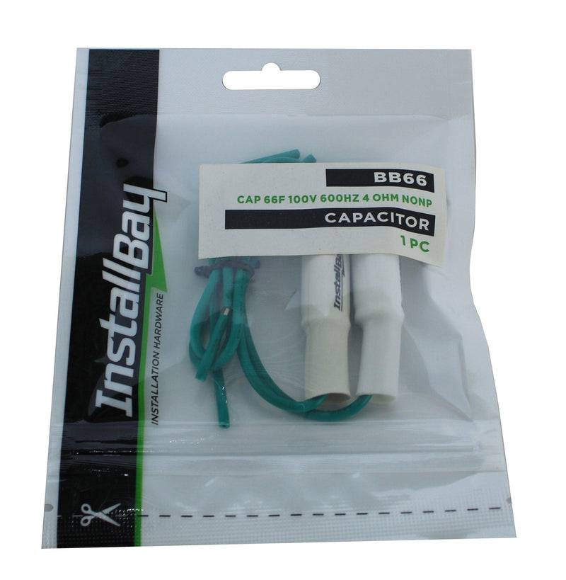 Install Bay Pair of 600Hz 4 Ohm Non-Polar 66UF Bass & Treble Speaker Blockers