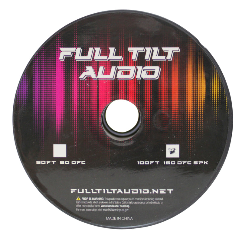 Full Tilt Audio 16 GA Tinned OFC Speaker Wire White/Black Lot Cut By The Foot