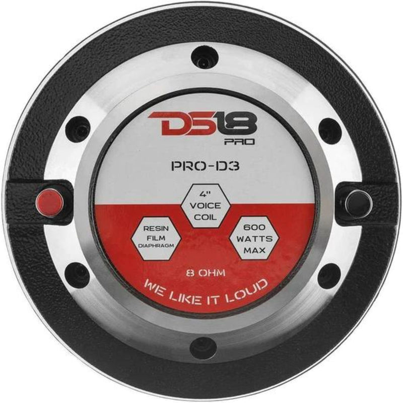 DS18 PRO-D3 4" Voice Coil Compression Driver 300W RMS 8 Ohm 2" Bolt-On Throat