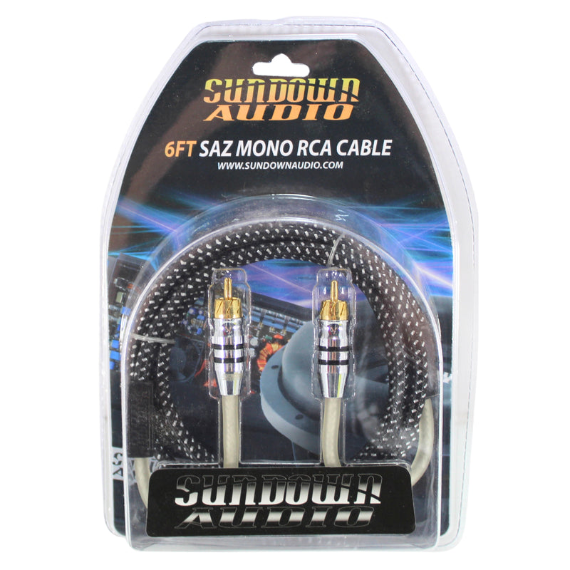 Sundown Audio Mono/Single Channel SAZ RCA Interconnect Cables 1.5ft / 3ft / 6ft