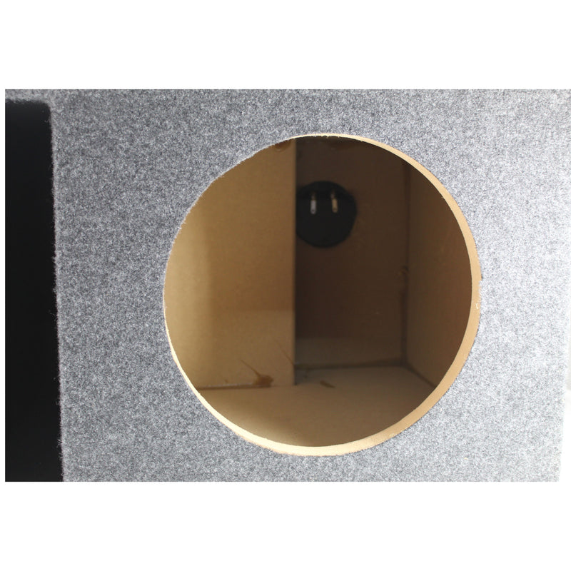 Dual 10” Vented Carpeted Subwoofer Box Made w/ Heavy-Duty MDF Construction