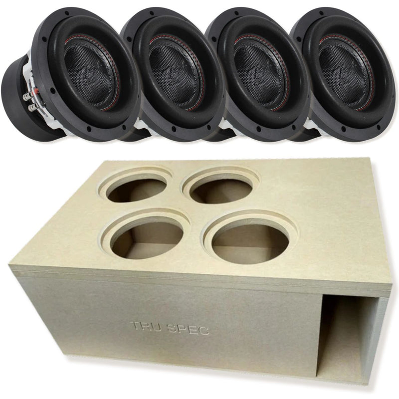 B2 Audio 4x RAGE V3 8" Subwoofer Combo with Tru Spec Four-Up Enclosure