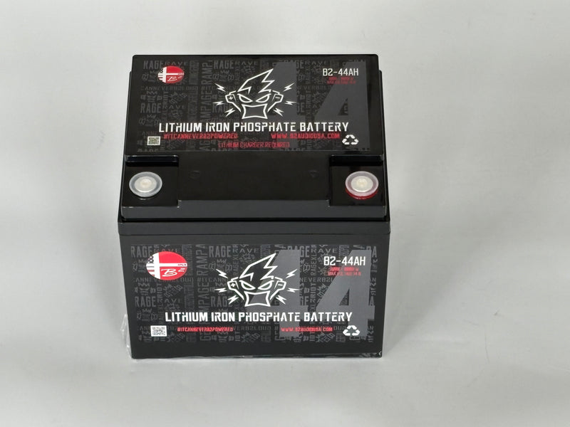 B2 Audio 44AH 12V Lithium Iron Phosphate Battery 5,000W Car Audio (LiFePO4)