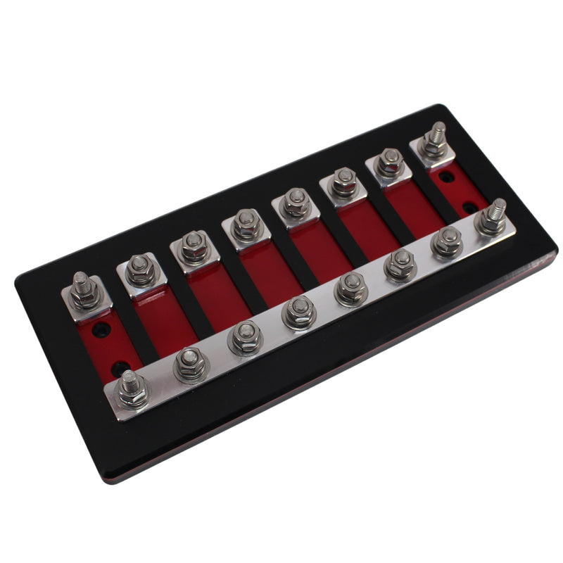 B2 Audio 8 Spot Heavy Duty ANL Fuse Distribution Block w/ Acrylic Cover