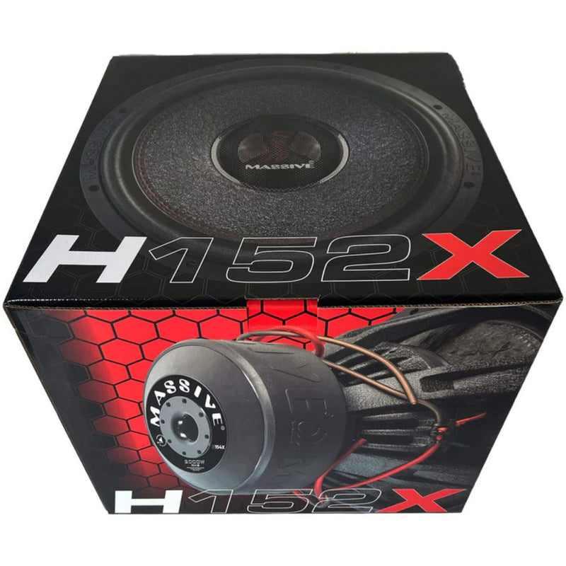 Massive Audio 15" 2000 Watt RMS 3" Dual 2-OHM Voice Coil Mega Subwoofer H152X