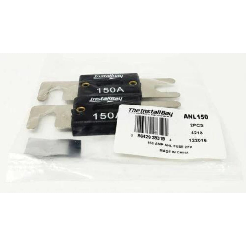 Install Bay 2 Pack ANL Blade Waffer Fuses 150 Amp Car Boat Truck Bike ANL-150