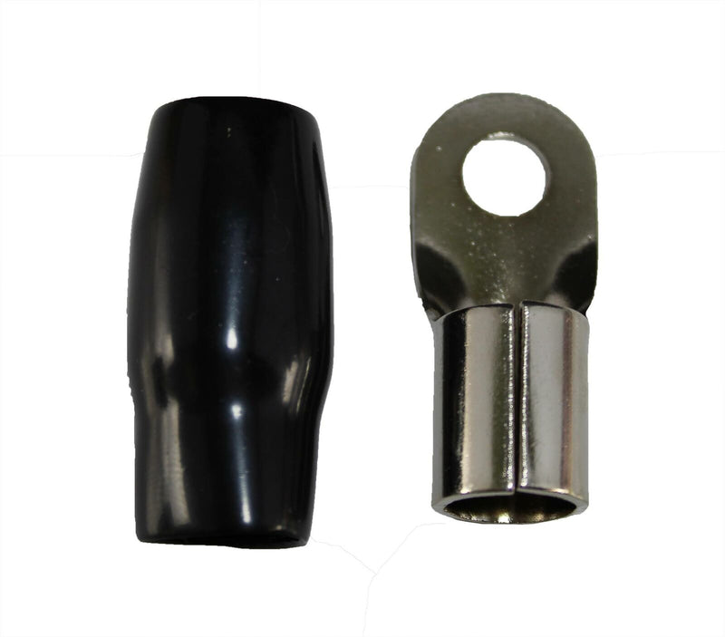 XS Power 10pk, Black 0 AWG 8.5MM Ring Terminals Nickel Plated XS-RT0S-BK