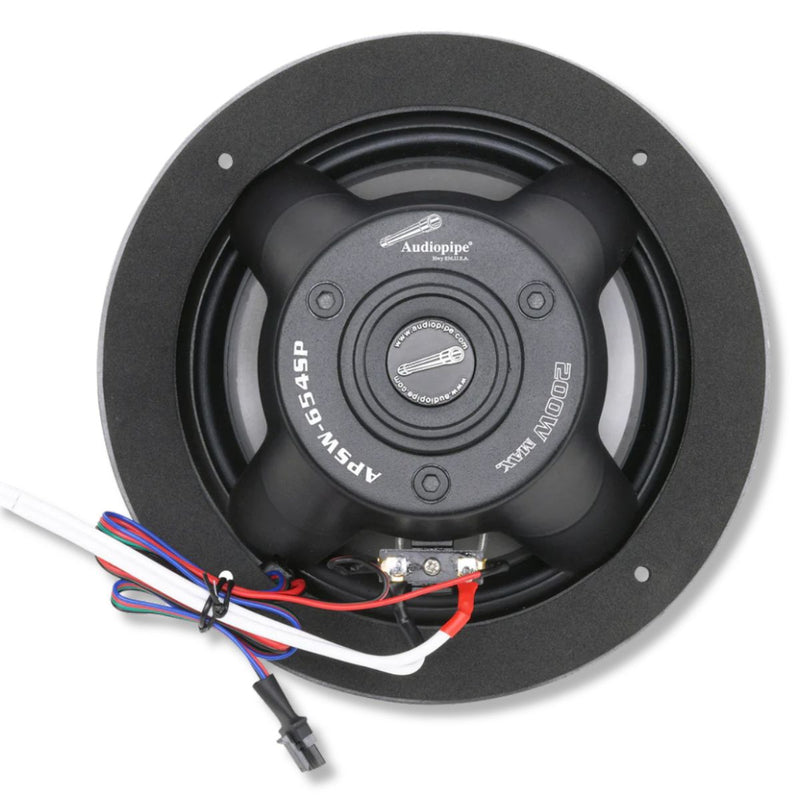 6.5" 100W RMS Coaxial 2-Way Marine Speakers Pair w/ RGB LED Lights  | APSW-654SP