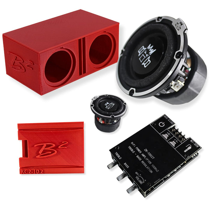 B2 Audio RIOT-2.5 Mini Woofer System 3D-Printed Box, Amp & Enclosure DIY Project