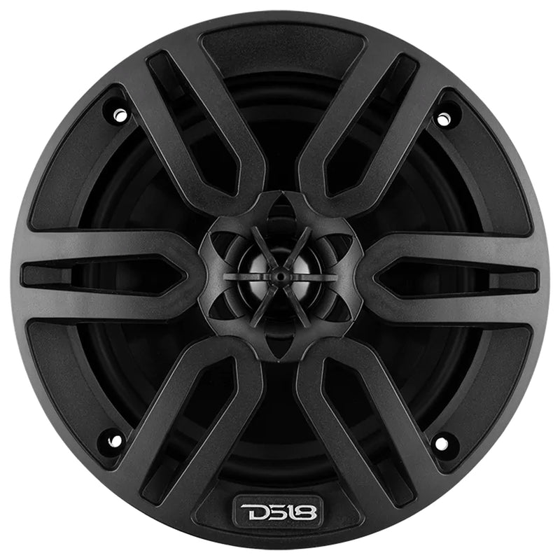 DS18 Hydro 6.5 Marine Audio Speakers IPX5 360W 4 Ohm 2-Way Black Pair MP6/BK